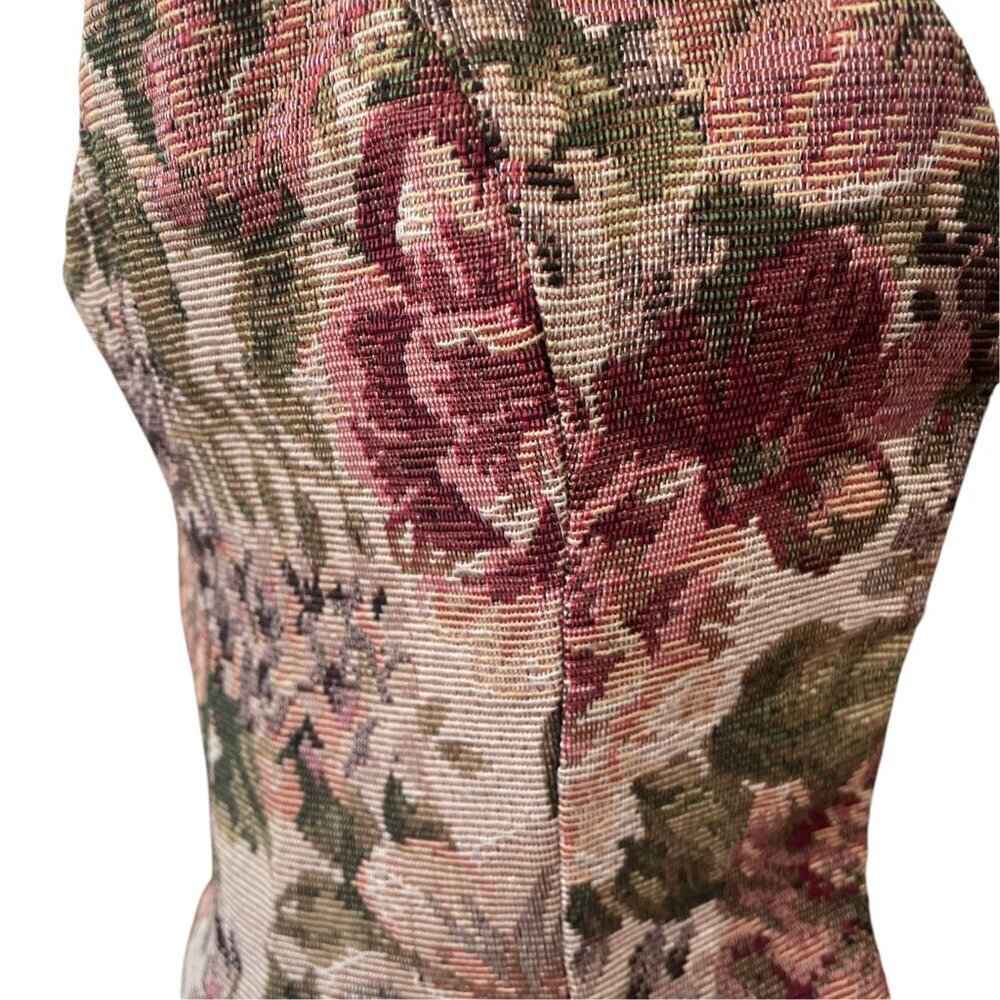 NEW Windsor Adore You Floral Tapestry Lace Up Vest XS Fairy Ren Faire Medieval - Picture 5 of 10
